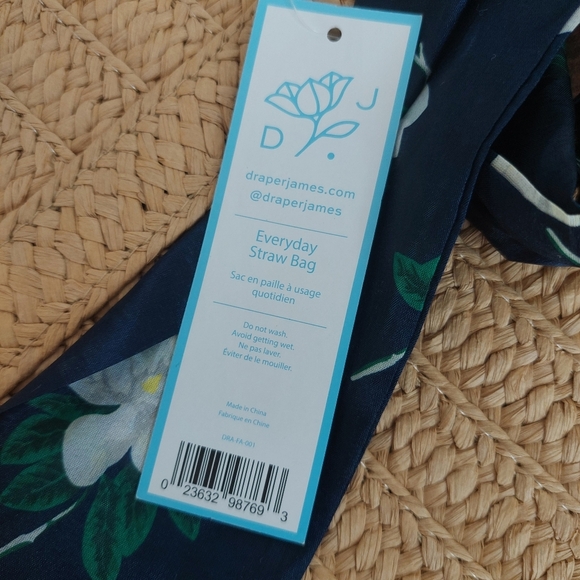 Draper James Everyday Straw Tote Bag NWT - Picture 5 of 6
